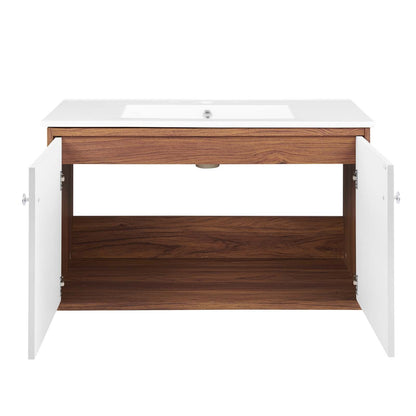 Transmit 36" Wall-Mount Bathroom Vanity by Modway