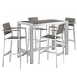 Shore 5 Piece Outdoor Patio Aluminum Dining Set by Modway