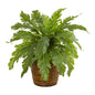 12"  Fern Artificial Plant in Basket