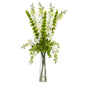 34" Delphinium and Bell of Ireland Artificial Arrangement
