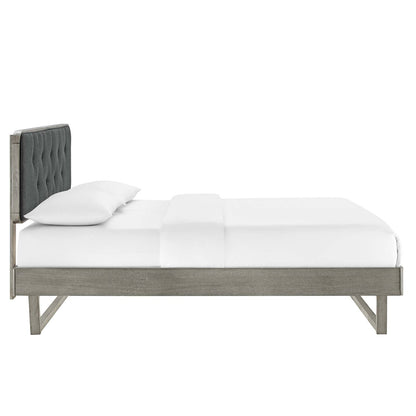 Bridgette Wood King Platform Bed With Angular Frame by Modway