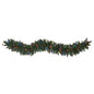 6' Snow Dusted Artificial Christmas Garland w/ 50 Multicolored LED Lights