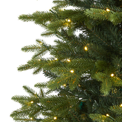 7.5' Belgium Fir 'Natural Look' Artificial Christmas Tree w/ 550 Clear LED Light