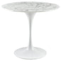 Lippa 36" Round Faux Marble Dining Table by Modway