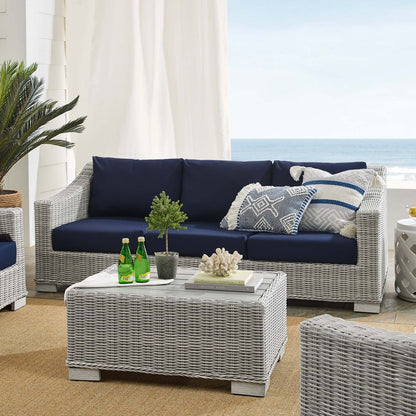 Conway 4-Piece Sunbrella¨ Outdoor Patio Wicker Rattan Furniture Set by Modway