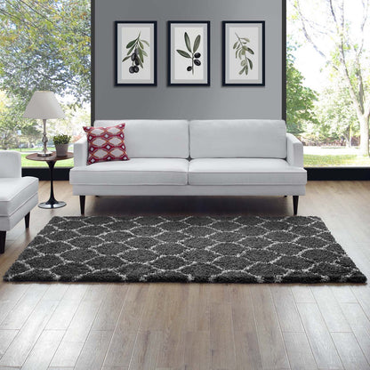 Solvea Moroccan Trellis 5x8 Shag Area Rug by Modway