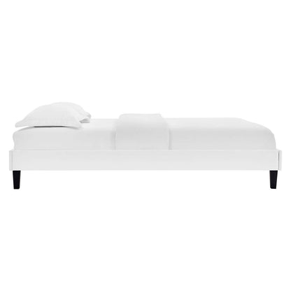 Reign Performance Velvet Queen Platform Bed Frame by Modway
