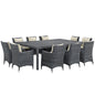Summon 11 Piece Outdoor Patio Sunbrella¨ Dining Set by Modway