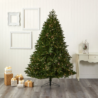 7' Oregon Spruce Artificial Christmas Tree w/ 850 Warm White Microdot LED Lights