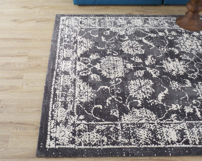 Kazia Distressed Floral Lattice 5x8 Area Rug by Modway