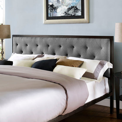 Mia Fabric King Bed by Modway