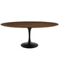 Lippa 78" Oval Walnut Wood Dining Table by Modway
