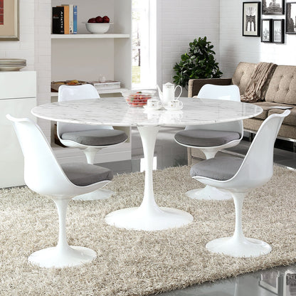 Lippa 60" Round Faux Marble Dining Table by Modway