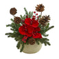 Orchid, Berries and Pine Arrangement