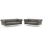 Idyll Tufted Upholstered Leather Sofa and Loveseat Set by Modway