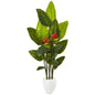 70"  Bird of Paradise Artificial Plant in White Planter (Real Touch)