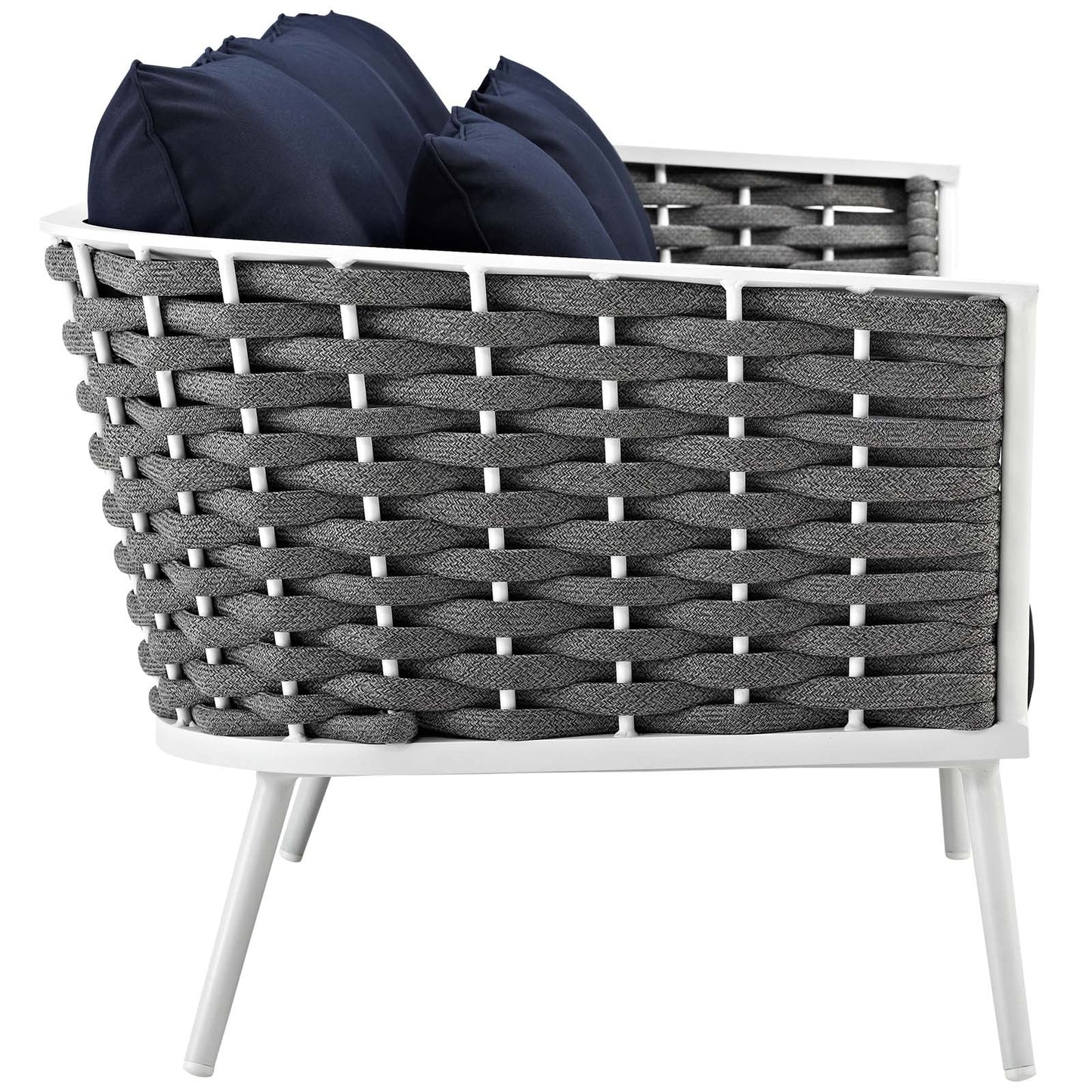 Stance 6 Piece Outdoor Patio Aluminum Sectional Sofa Set by Modway