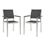 Shore Outdoor Patio Aluminum Dining Chair Set of 2 by Modway