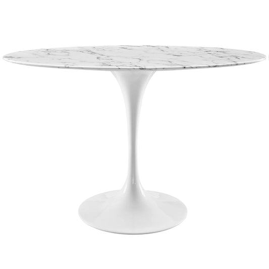 Lippa 48" Oval Faux Marble Dining Table by Modway