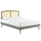Sierra Cane and Wood Full Platform Bed With Splayed Legs by Modway