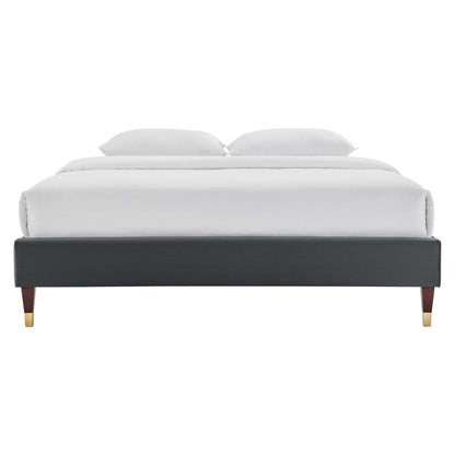 Harlow Performance Velvet King Platform Bed Frame by Modway