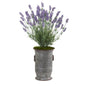 33"  Lavender Artificial Plant in Decorative Metal Planter