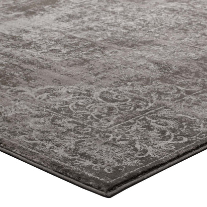 Gamela Rustic Vintage Ornate Floral Medallion 8x10 Area Rug by Modway