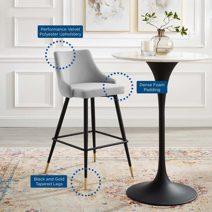 Adorn Performance Velvet Bar Stool by Modway