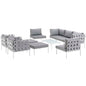 Harmony 10 Piece Outdoor Patio Aluminum Sectional Sofa Set by Modway