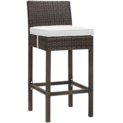 Conduit Outdoor Patio Wicker Rattan Bar Stool Set of 4 by Modway