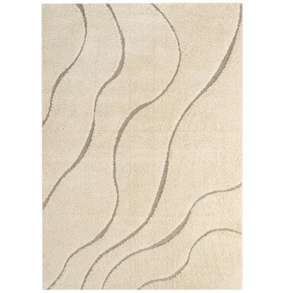 Jubilant Abound Abstract Swirl Shag 5x8 Area Rug by Modway