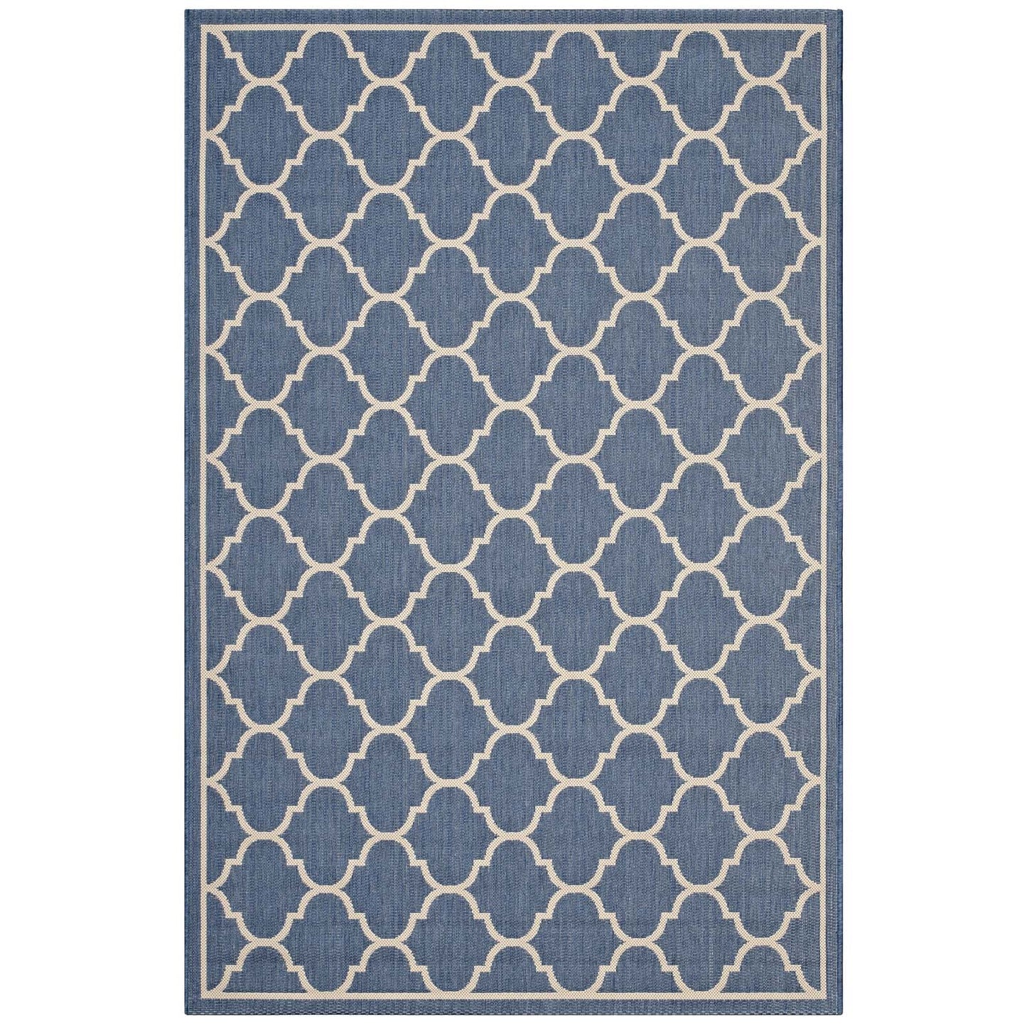 Avena Moroccan Quatrefoil Trellis Indoor and Outdoor 8x10 Area Rug by Modway