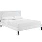 Ruthie Vinyl Queen Platform Bed with Squared Tapered Legs by Modway
