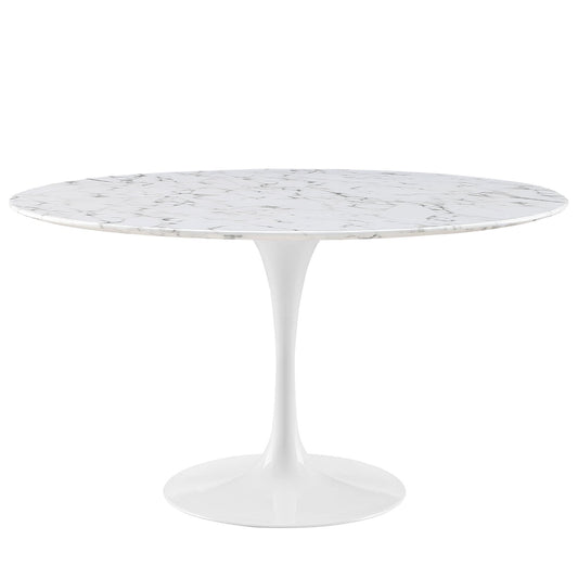 Lippa 54" Round Faux Marble Dining Table by Modway