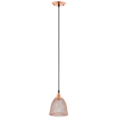 Glimmer Bell-Shaped Rose Gold Pendant Light by Modway