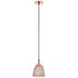 Glimmer Bell-Shaped Rose Gold Pendant Light by Modway
