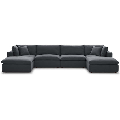 Commix 6-Piece Down Filled Overstuffed Sectional Sofa by Modway