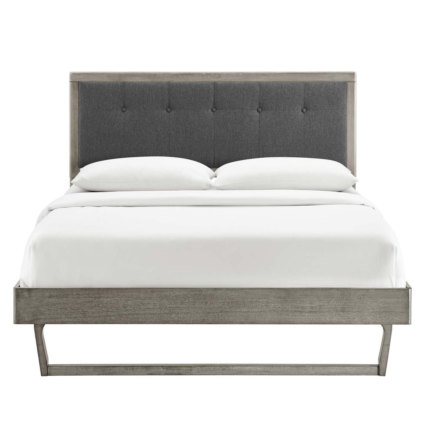 Willow Wood King Platform Bed With Angular Frame by Modway