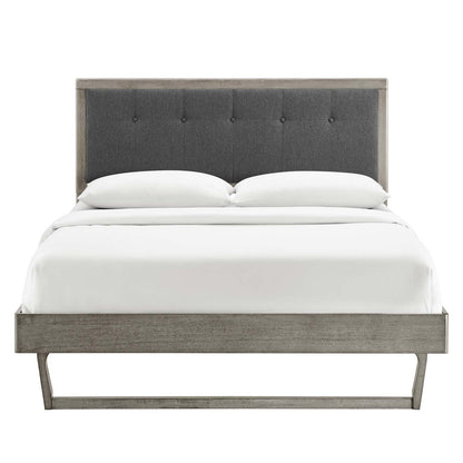 Willow Wood King Platform Bed With Angular Frame by Modway