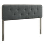 Collins Tufted Fabric and Wood King Headboard by Modway