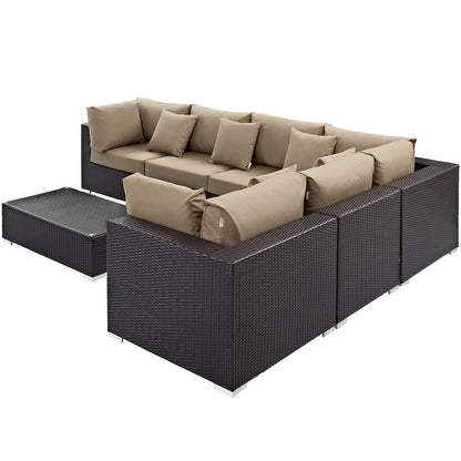 Convene 7 Piece Outdoor Patio Sectional Set by Modway