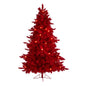 6' Red Flocked Fraser Fir Artificial Christmas Tree
