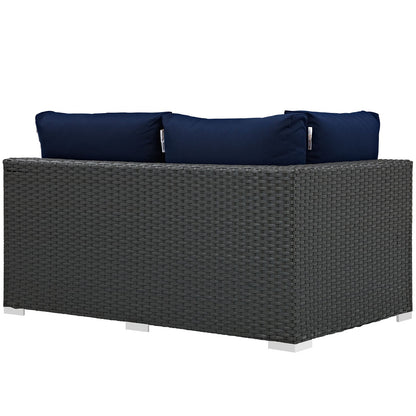 Sojourn Outdoor Patio Sunbrella¨ Left Arm Loveseat by Modway