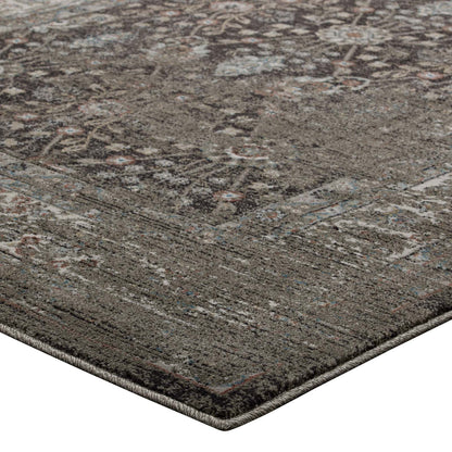 Berit Distressed Vintage Floral Lattice 8x10 Area Rug by Modway