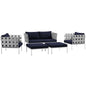 Harmony 5 Piece Outdoor Patio Aluminum Sectional Sofa Set by Modway