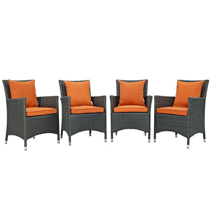 Sojourn 4 Piece Outdoor Patio Sunbrella¨ Dining Set by Modway