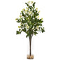 44" Peach Blossom Artificial Arrangement in Glass Vase