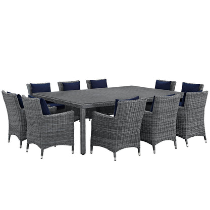 Summon 11 Piece Outdoor Patio Sunbrella¨ Dining Set by Modway