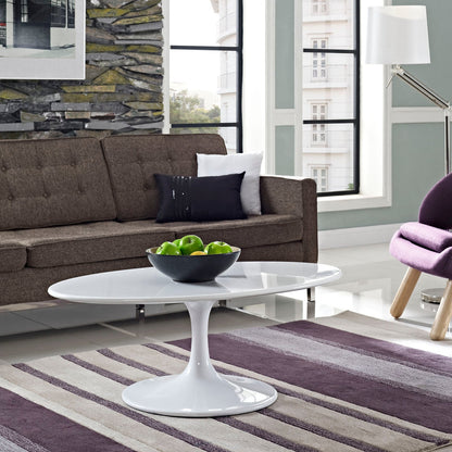 Lippa 42" Oval Wood Coffee Table by Modway
