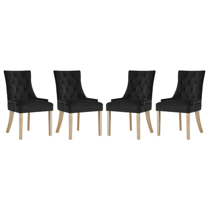 Pose Performance Velvet Dining Chair Set of 4 by Modway